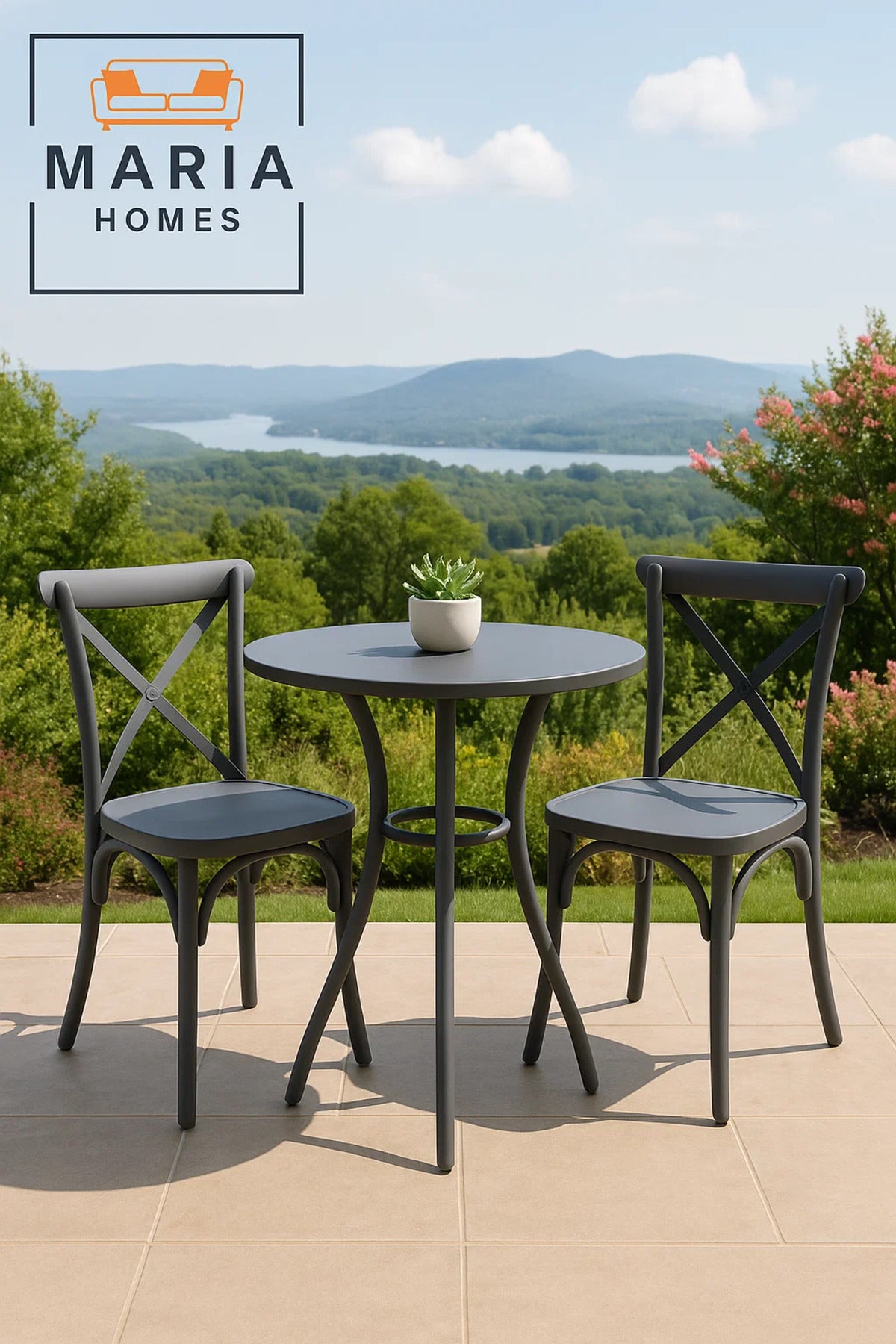 Gray Cross Back Dining Chair Ð Durable Plastic Chair for Kitchen, CafŽ, Garden or Event Seating