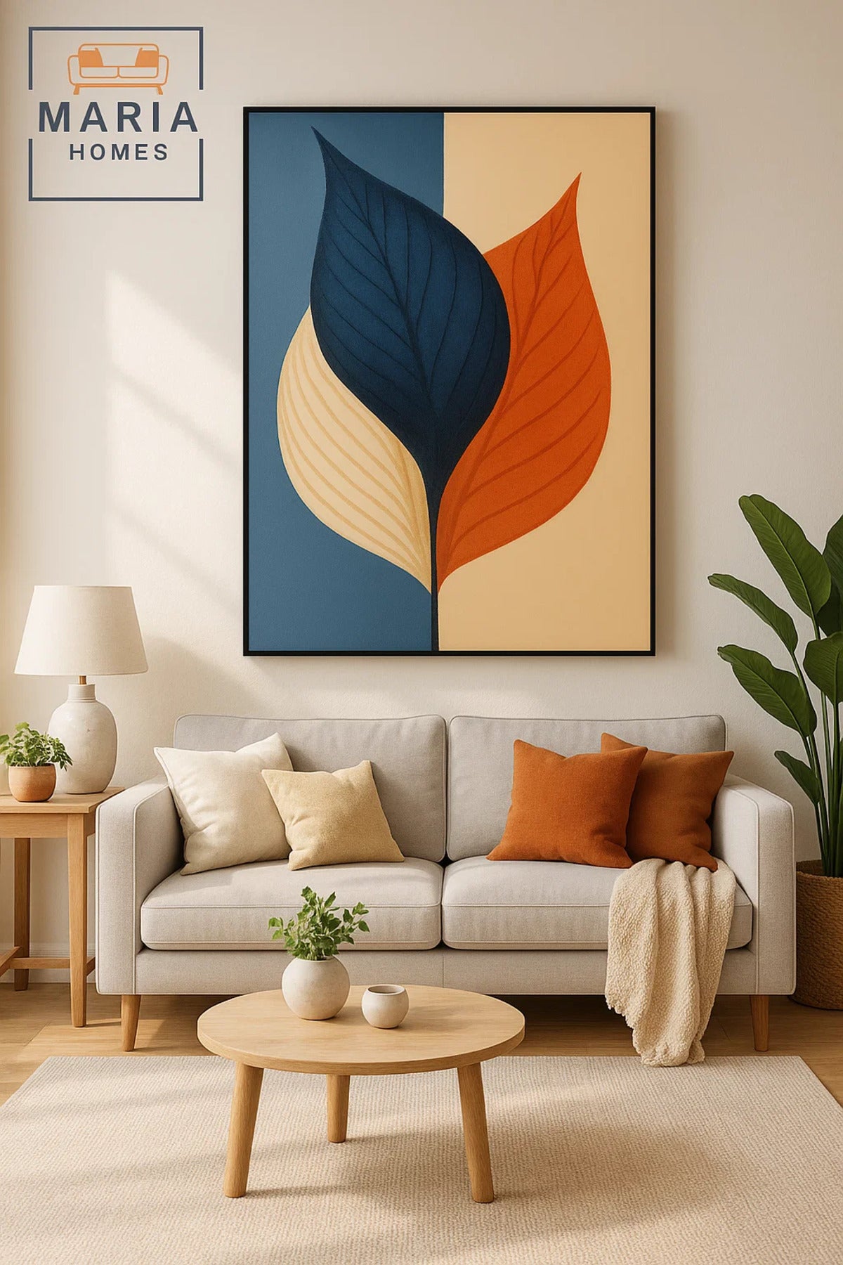 Colorful Leaf Abstract Wall Art Ð Modern Bold Decor for Living Room, Bedroom & Office - 150*100CM