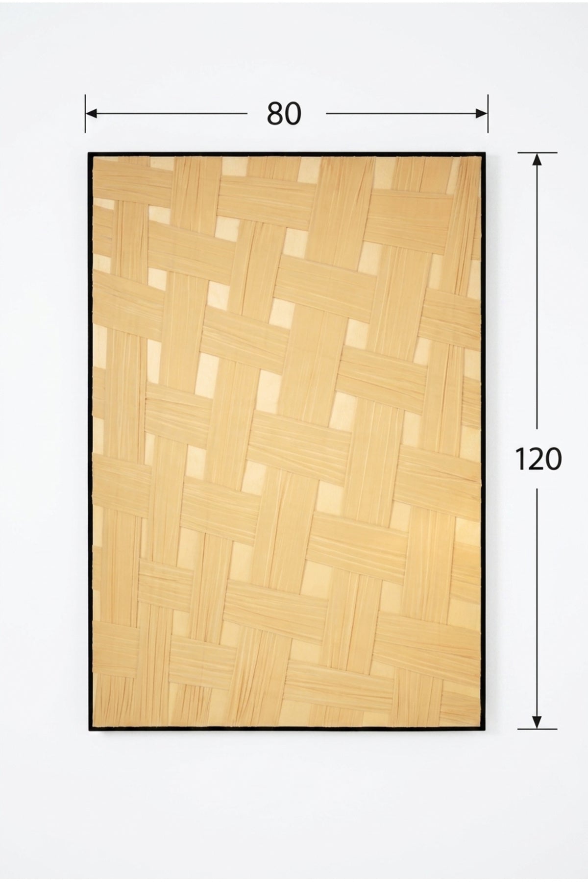 Modern Woven Pattern Framed Wall Art √ê Beige Textured Abstract Painting for Living Room, Bedroom & Office D≈Ωcor