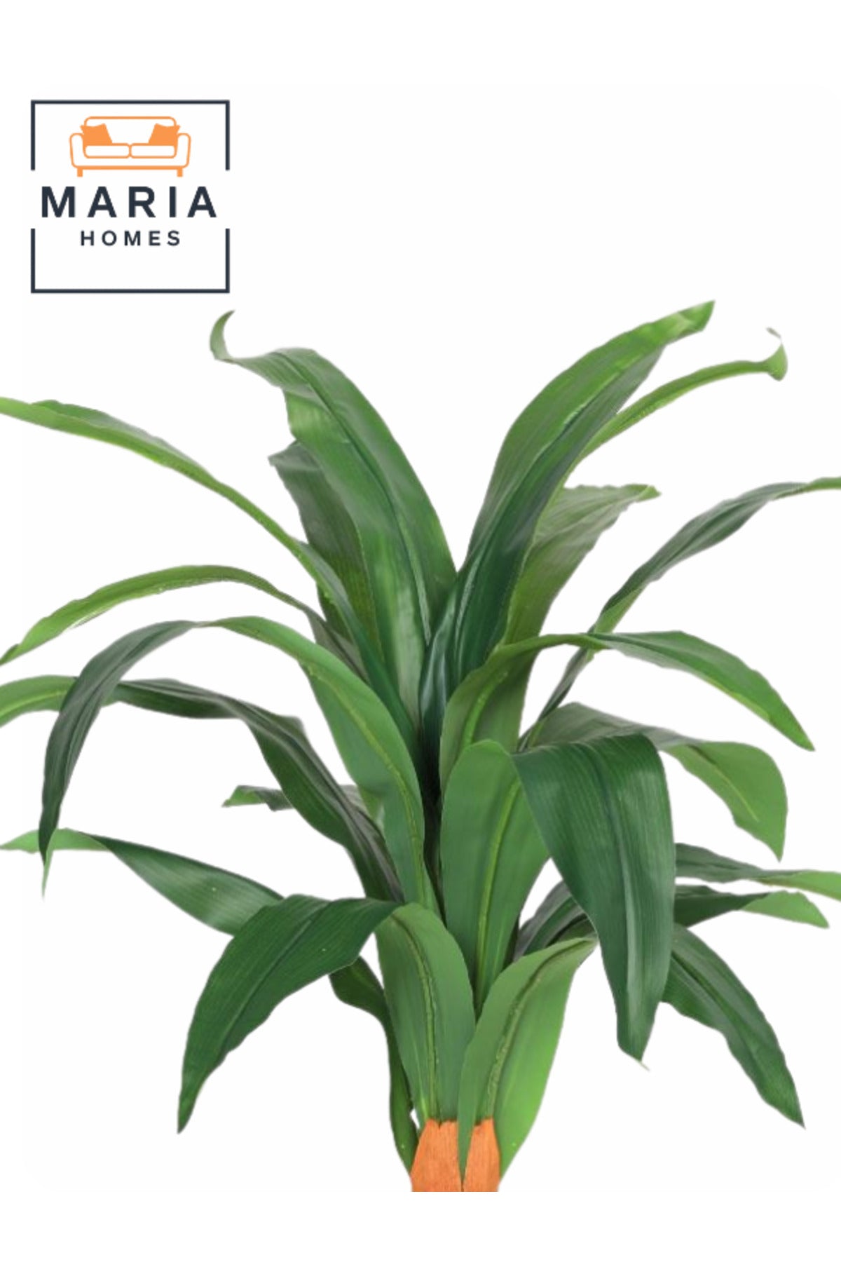 Artificial Corn Leaf Plant 80 cm – Decorative Green Plant with Woven Basket Pot for home and office