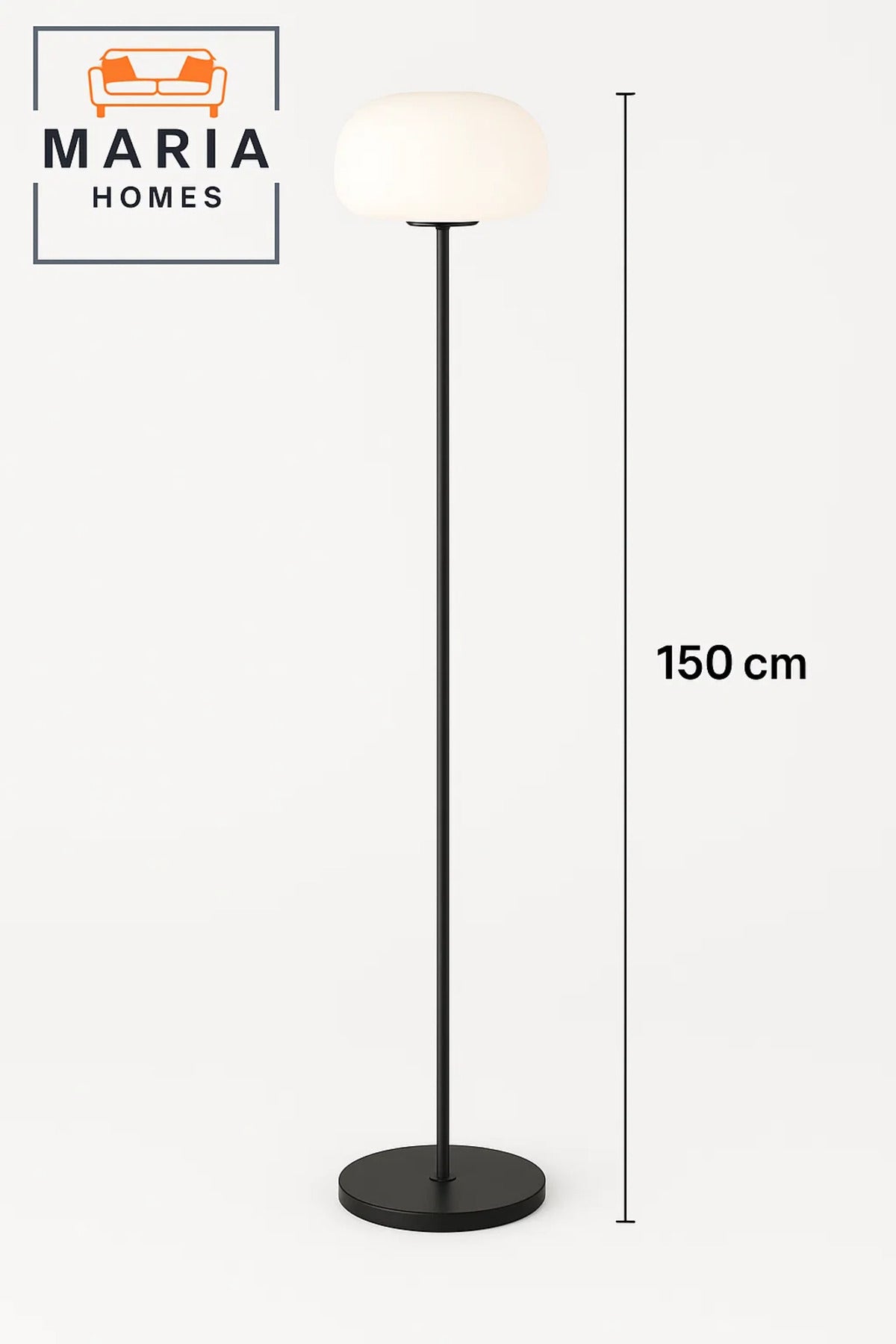 Modern Floor Lamp with Ribbed Oval Shade