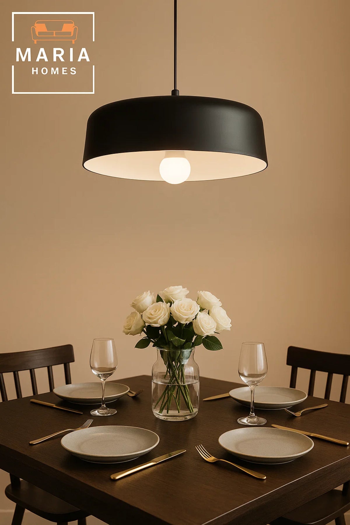 Modern Black Cone Pendant Light