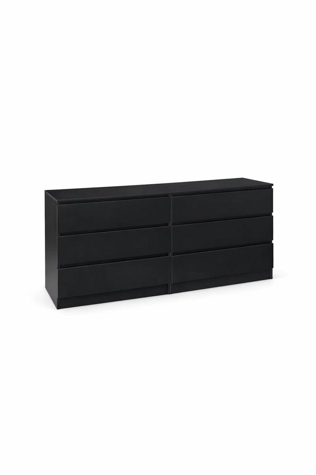 Hamal Furniture Black 6-Door Shoe Cabinet Large Storage Organizer for Hallway Entryway Modern Design