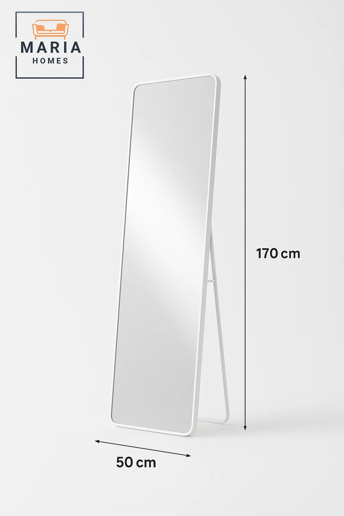White Full Length Mirror Standing Modern Dressing Floor Mirror Home D≈Ωcor Wall Mounted 170_50
