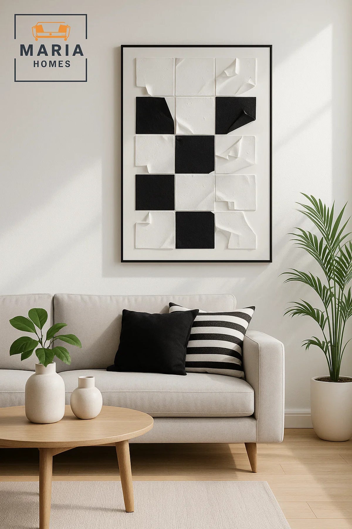 Modern Black White Wall Art Ð Textured Abstract Canvas Ð Luxury Home Decor 120_80
