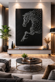Abstract Running Horse Decorative Wall Art Panel for Living Room and Office 150x100cm