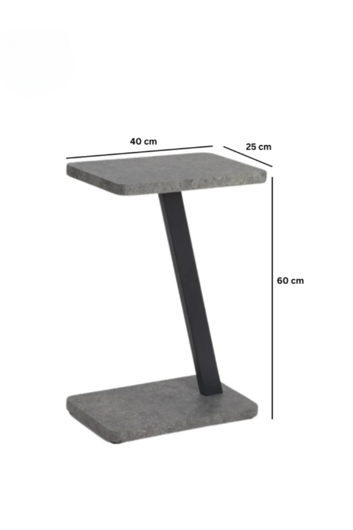 Modern Z-Shaped Side Table Stylish & Functional Perfect for Home & Office 25x40x60cm