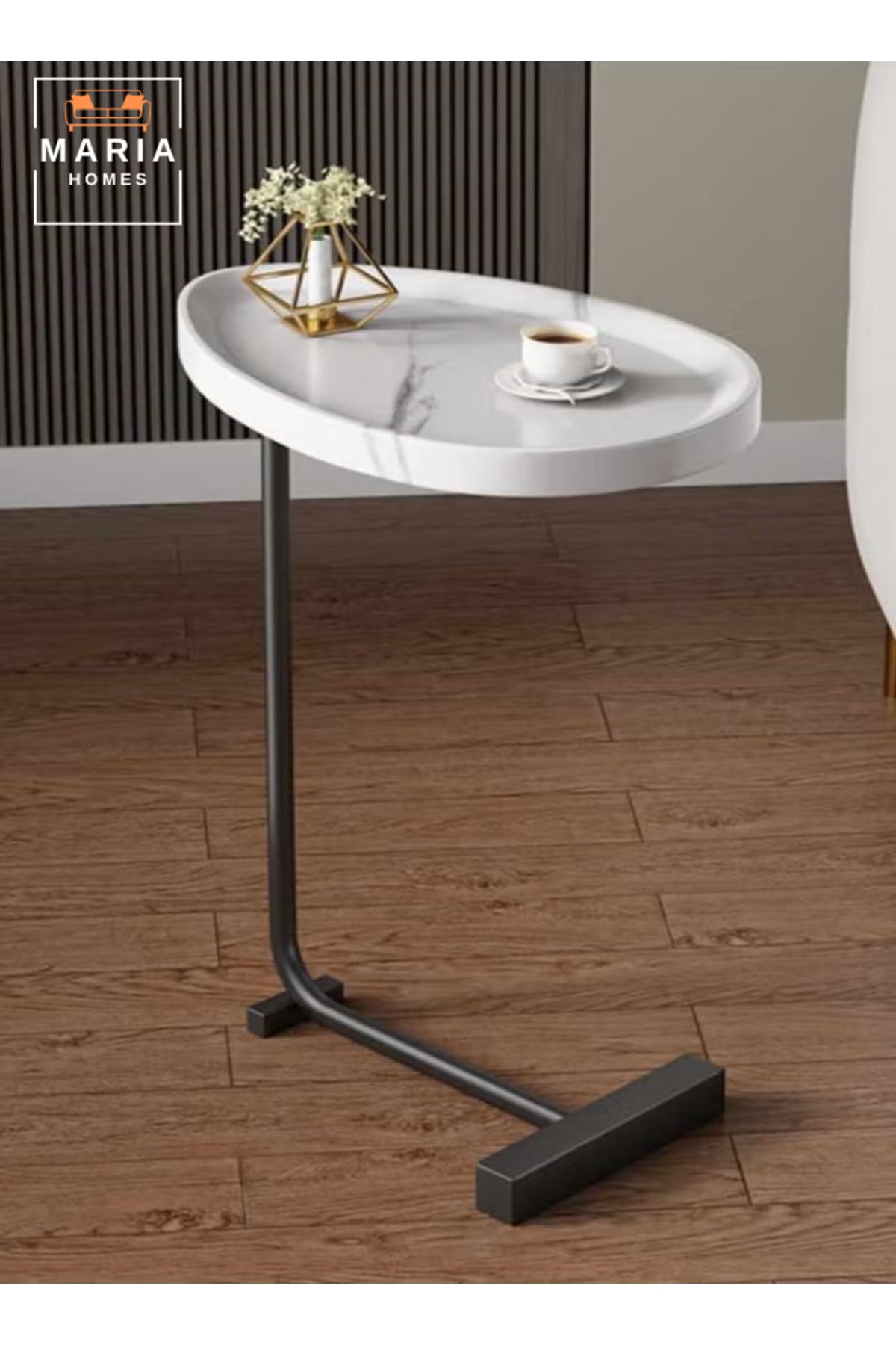 C- Shaped Sturdy Nordic Style Coffee Table Sofa Side Table End Table For Living Room