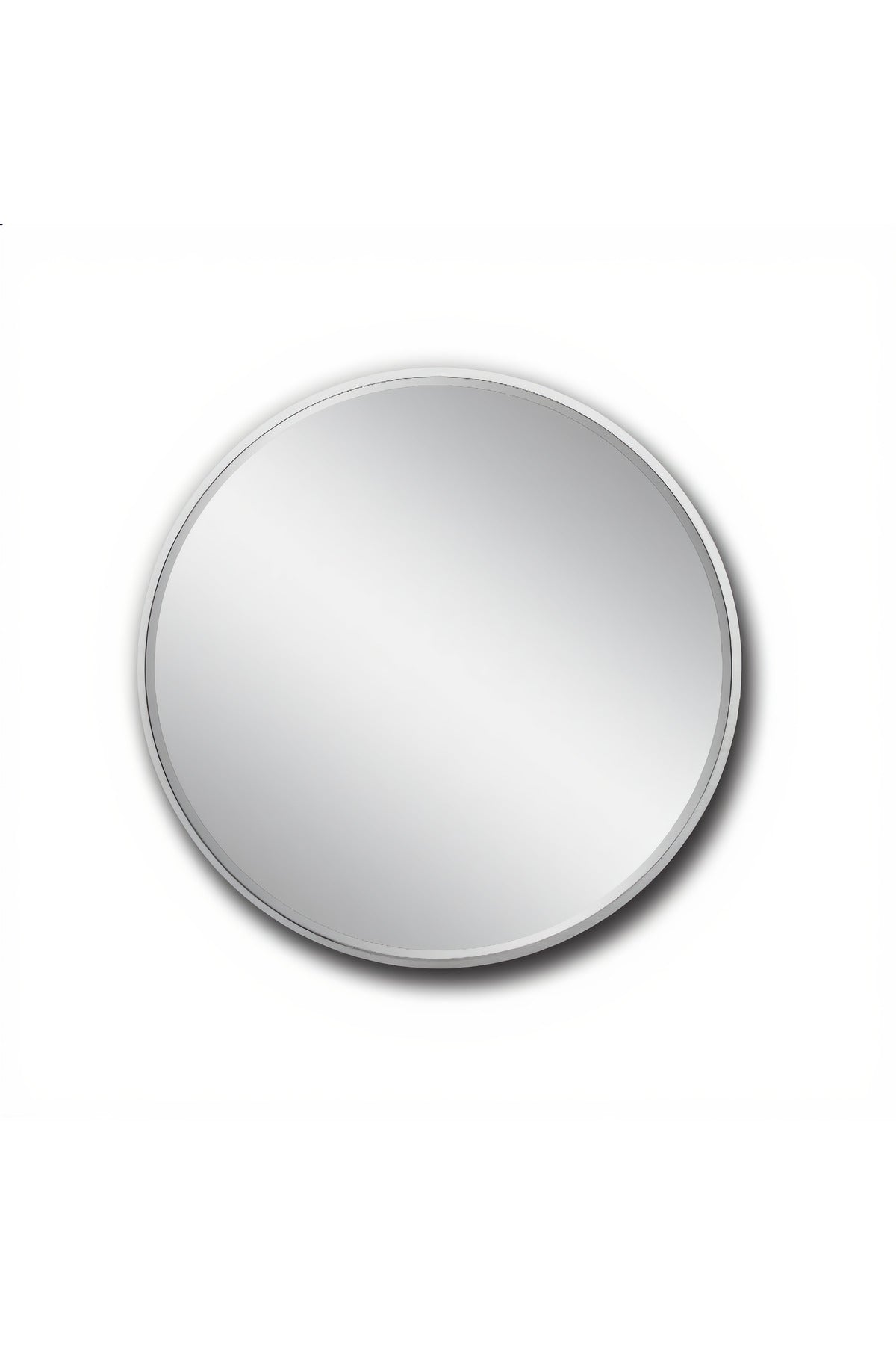 Round Silver Frame Wall Mirror for Bedroom, Bathroom, Vanity & Home D≈Ωcor 100x100 cm