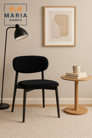 Contemporary Black Upholstered Dining Chair