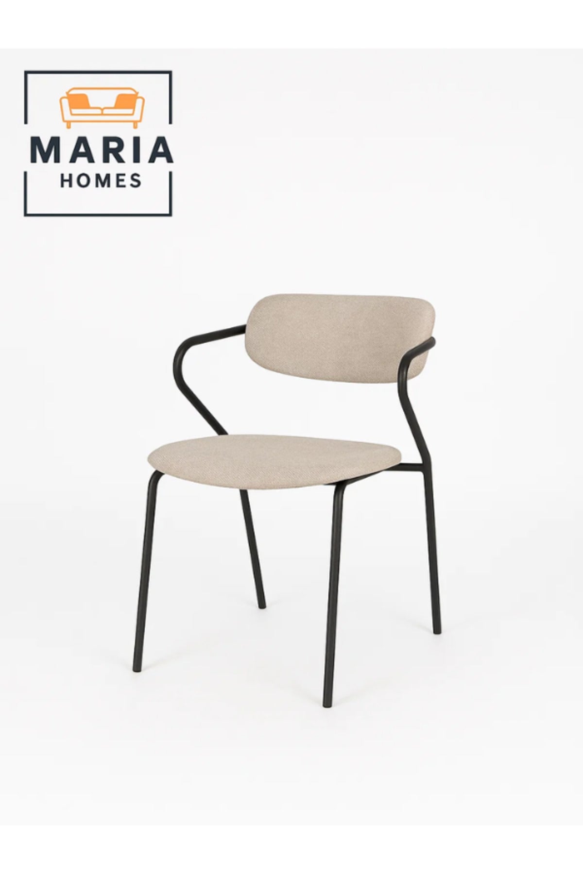 Beige Dining Chair Ð Modern Minimalist Seating for Home, Office, and CafŽ