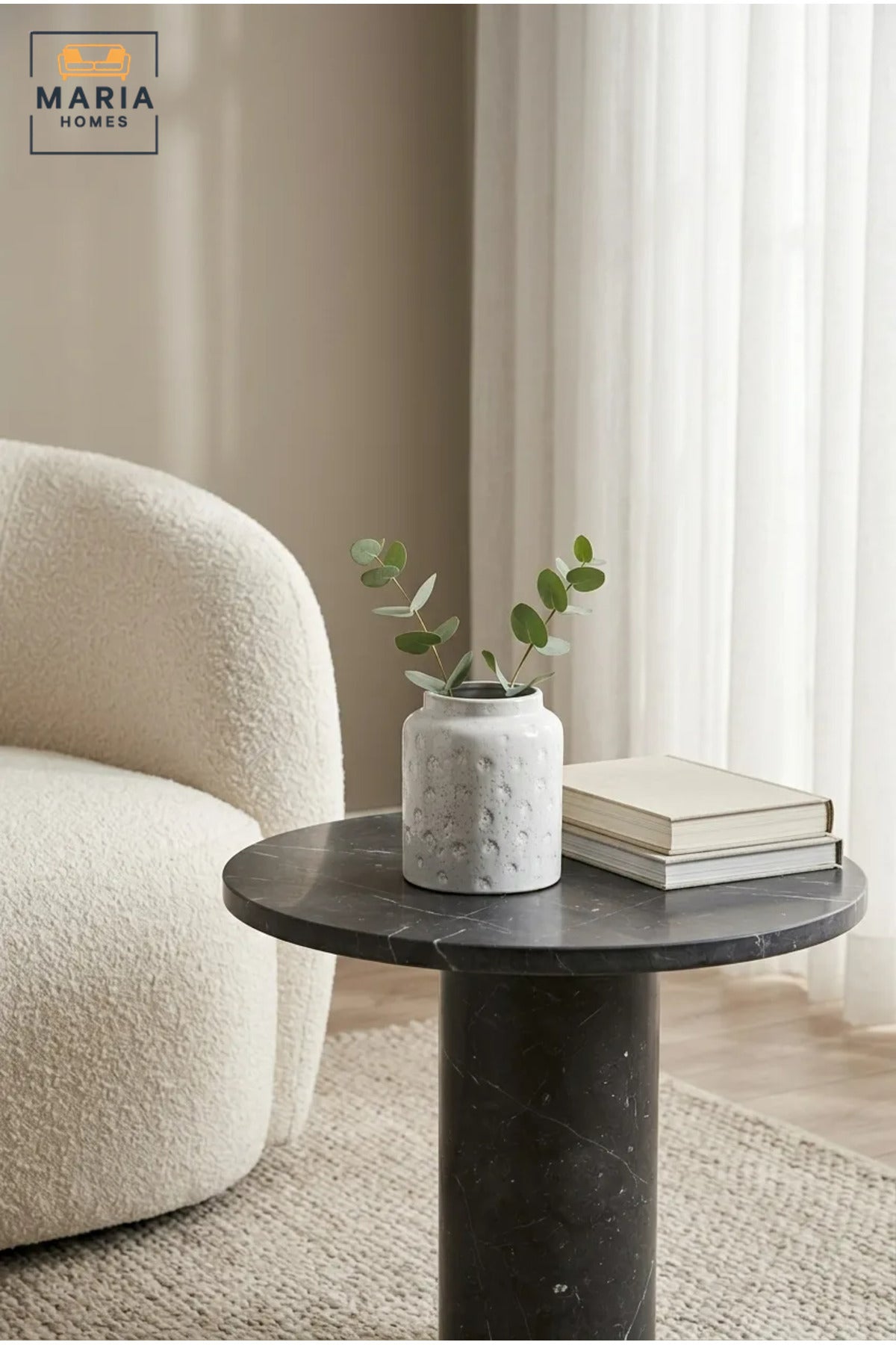White Textured Decorative Vase, Modern Cylindrical Flower Holder with Wide Opening for Dried Flowers, Living Room, Bedroom, Office, Shelf and Table Décor