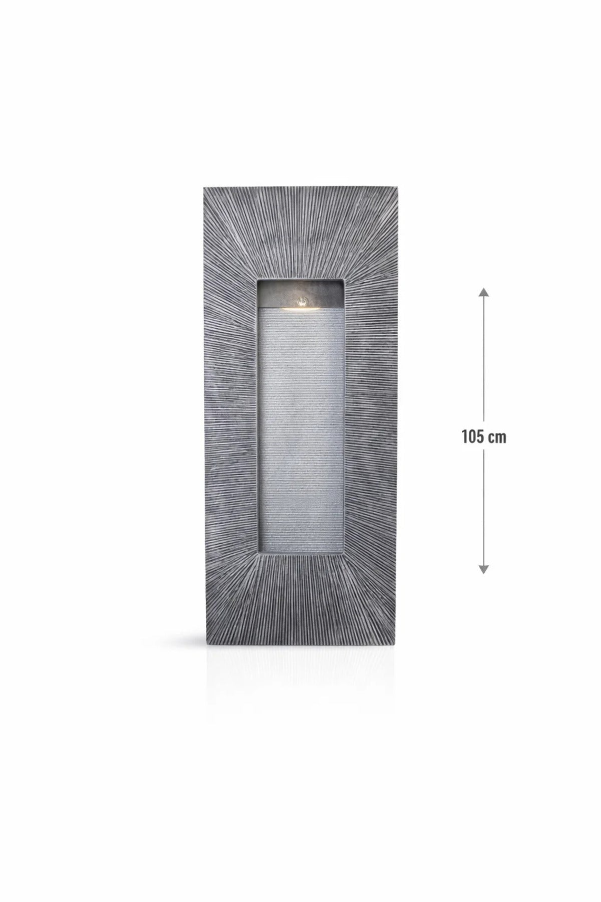 Artificial Rectangular Wall Waterfall Fountain 105cm Indoor Decorative Fiber Water Feature