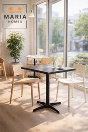 Black Square Table 80_80_73 cm Ð Modern CafŽ & Dining Table