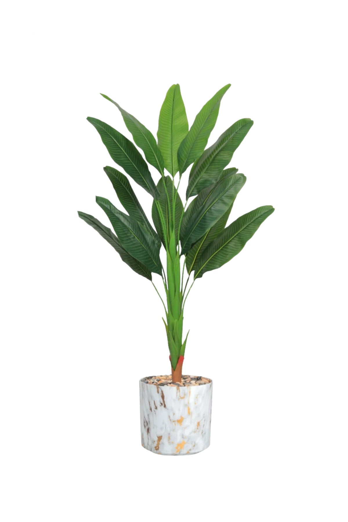 140CM Artificial Bird of Paradise Plant with Marble Pot | Large Tropical Indoor Plant