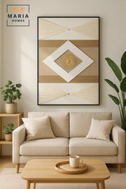 Modern Geometric Wall Art Abstract Textured Canvas Luxury Home Decor 120_80