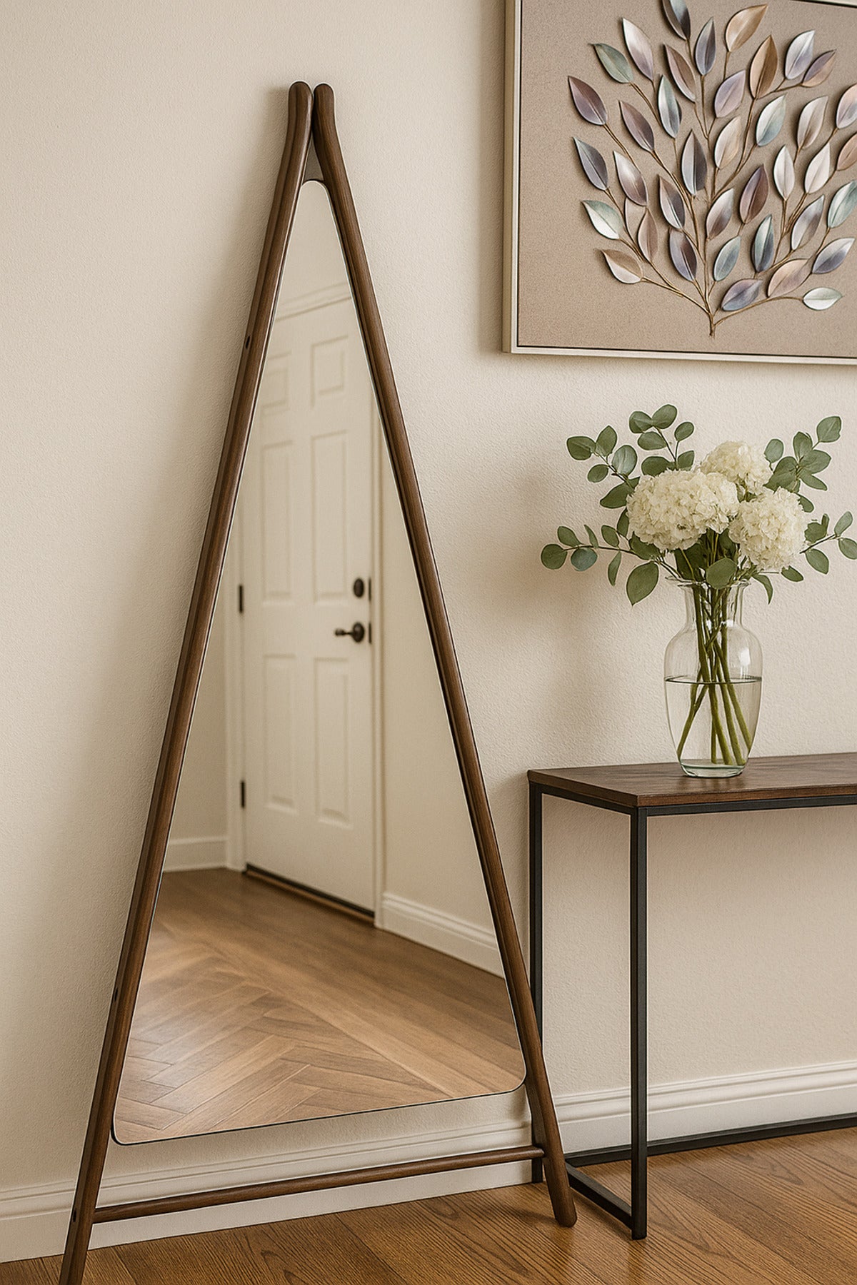 Wooden Floor Standing Mirror 168_70 cm Ð Full-Length Dressing Mirror with Modern Frame