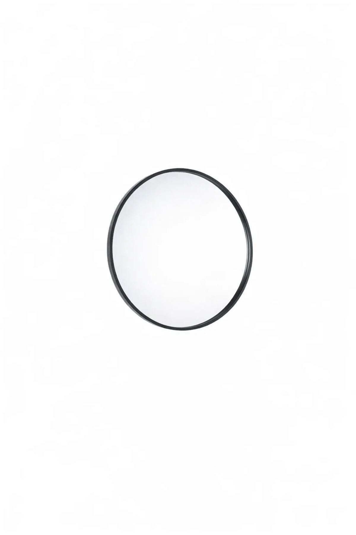 Modern Round Wall Mirror with Black Frame for Bathroom & Living Room
