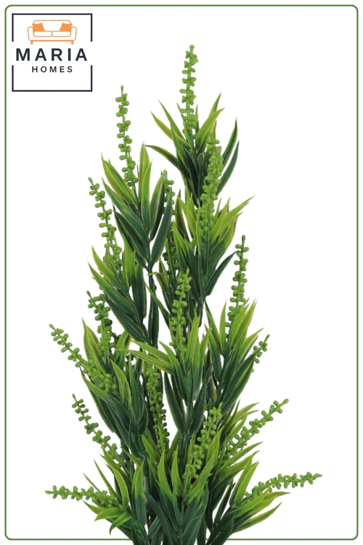 40CM Artificial Green Leaf Plant with Gold Ceramic Pot | Decorative Indoor Plant