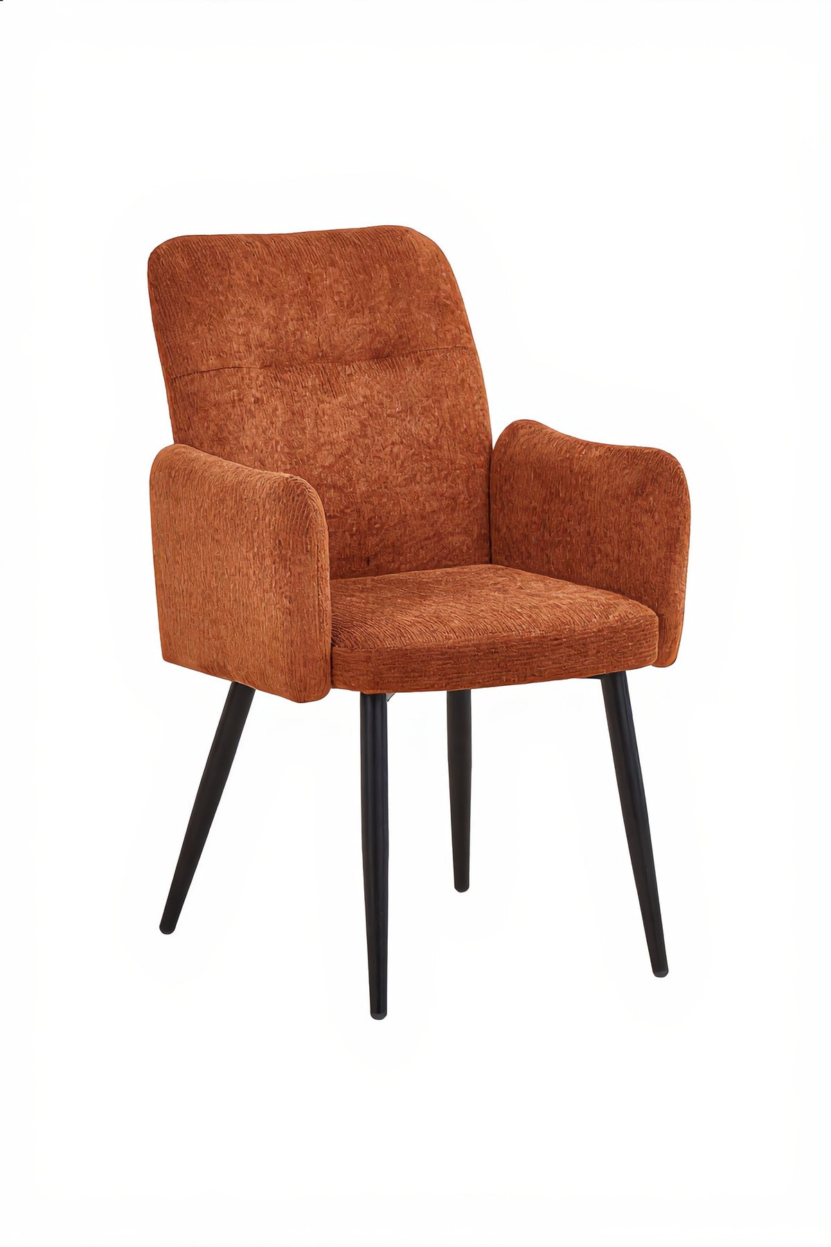 Red Armchair with Black Metal Legs, 90x55x47 CM red armchair Dining Room Chair