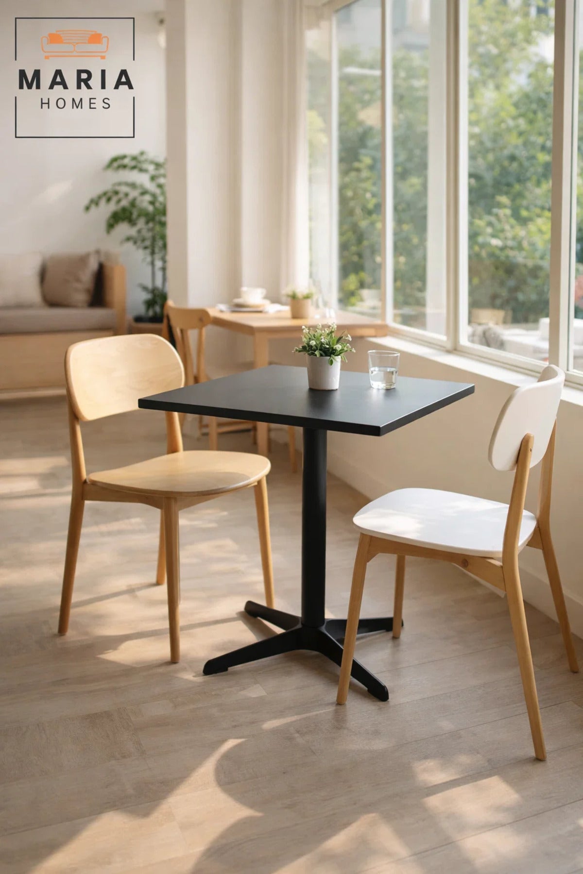 Black Square Table 60_60_73 cm Ð Modern CafŽ & Dining Table