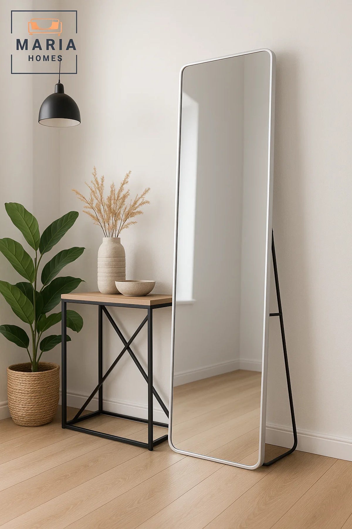 Silver Full Length Standing Mirror for Bedroom Wall Mounted Dressing Mirror Home D≈Ωcor Rectangular