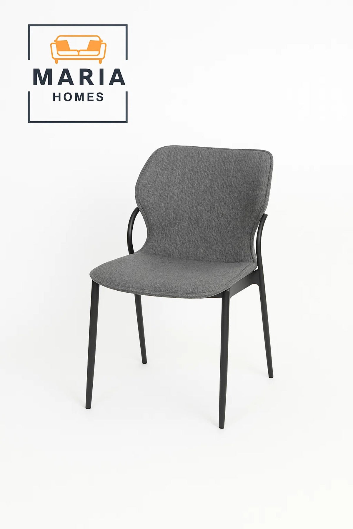 Modern Fabric Dining Chair with Metal Legs