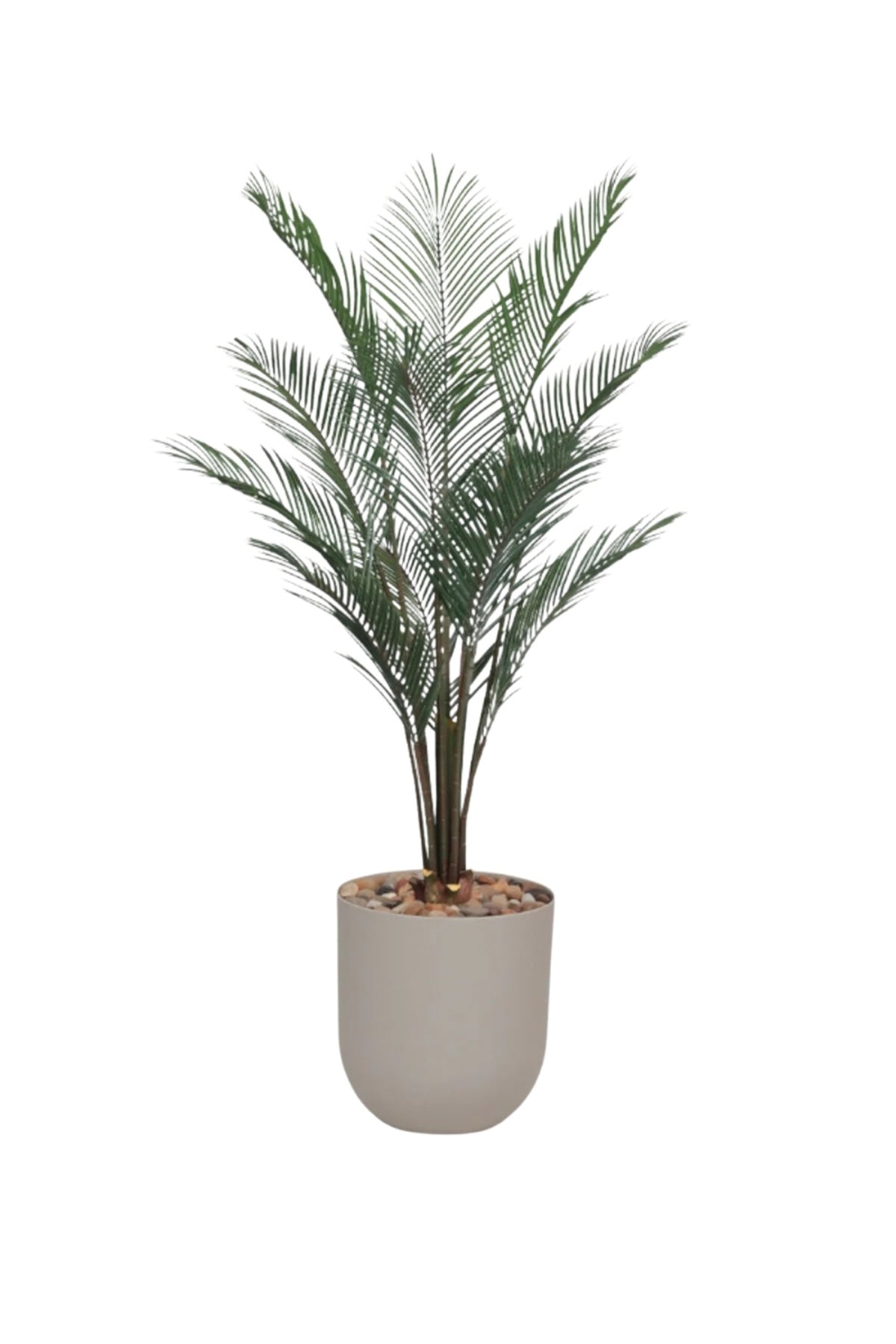 Artificial Areca Palm Tree 155 cm – Indoor Decorative Plant with Light Gray Pot