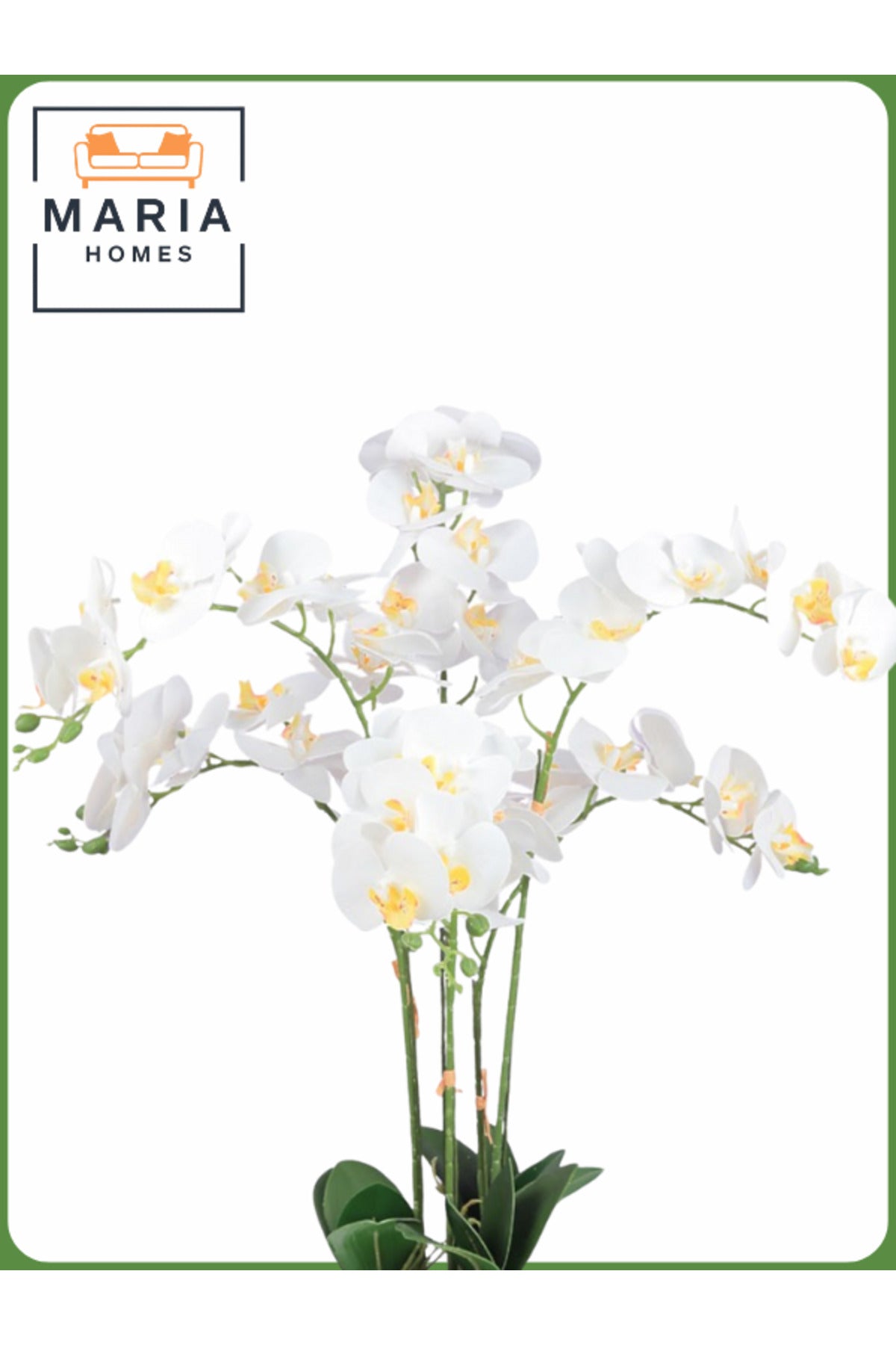 Artificial Orchid Flower Tree 75 cm Ð Elegant Indoor Decor Black with silver dots Pot