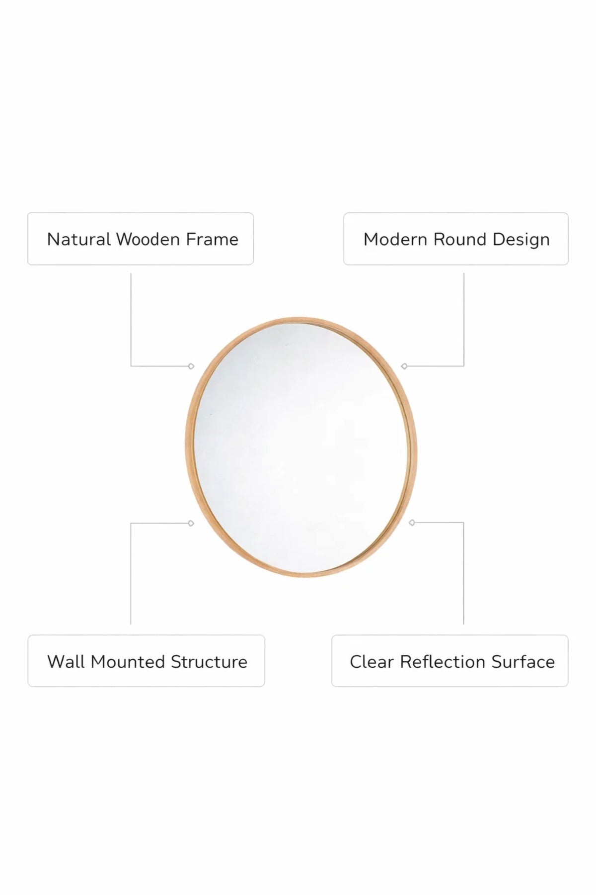 Elegant Round Wall Mirror with Slim Gold Frame for Modern Interiors