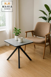 Square Grey Marble Dining Table √ê Modern Caf≈Ω, Restaurant, Office & Home Metal Furniture 60_60_60 cm