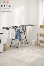 Gray Folding Clothes Drying Rack 180_45_101 cm Ð Multi-Tiered Metal Drying Stand