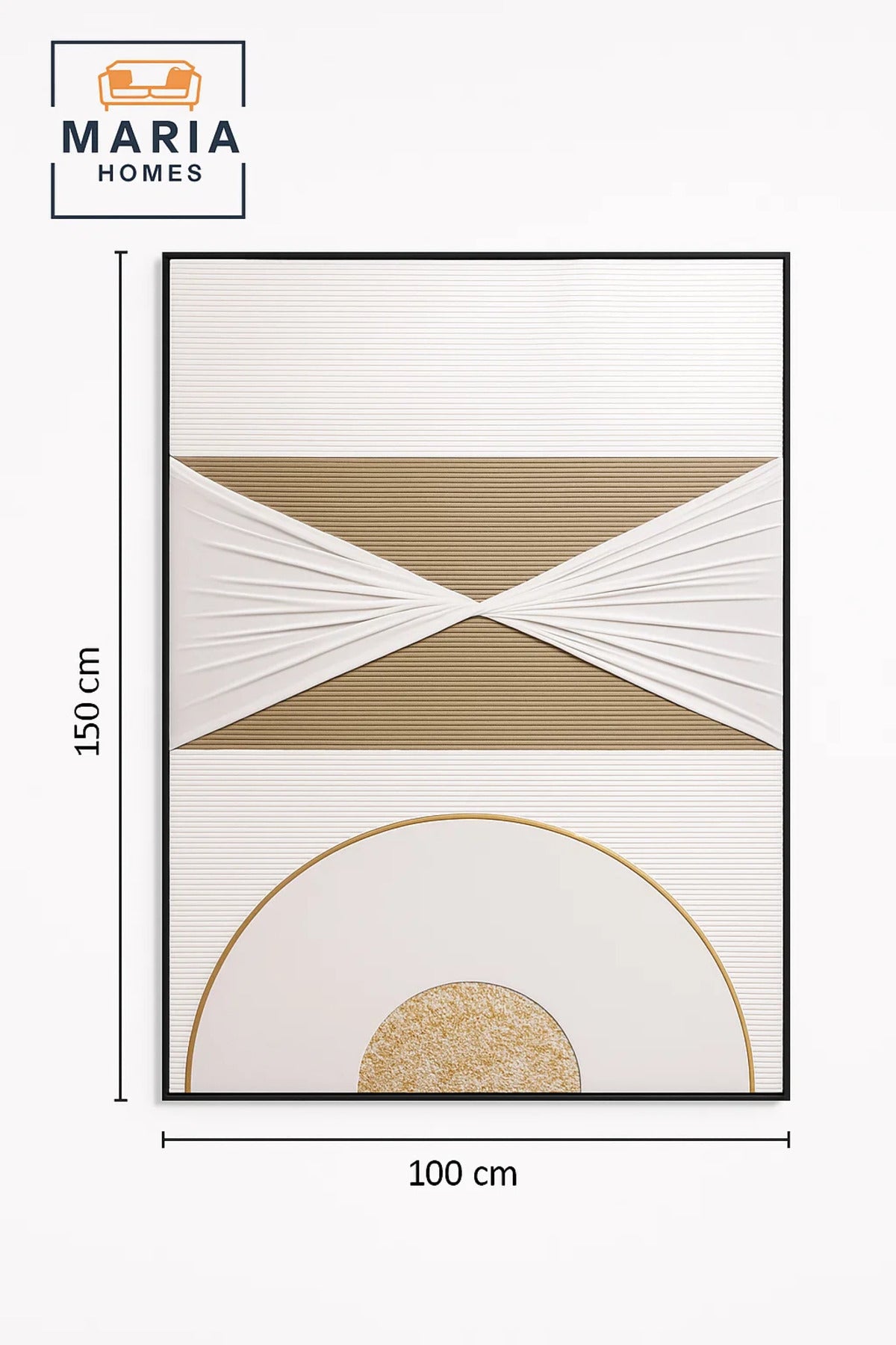 Geometric Textured Wall Art Modern Luxury Abstract Decor for Home & Office-100*150CM