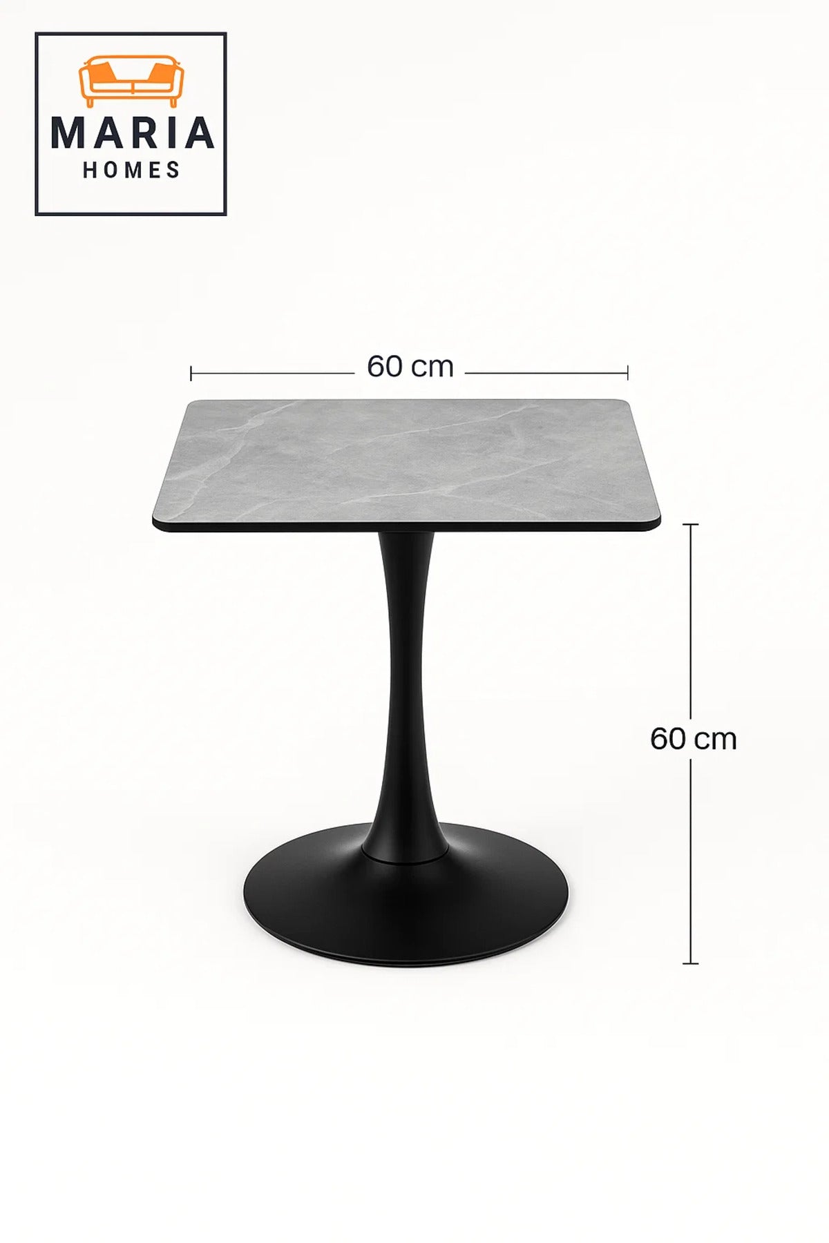 Rectangular Grey Dining Table √ê Modern Caf≈Ω, Restaurant, Office & Home Metal Furniture 60_60 cm