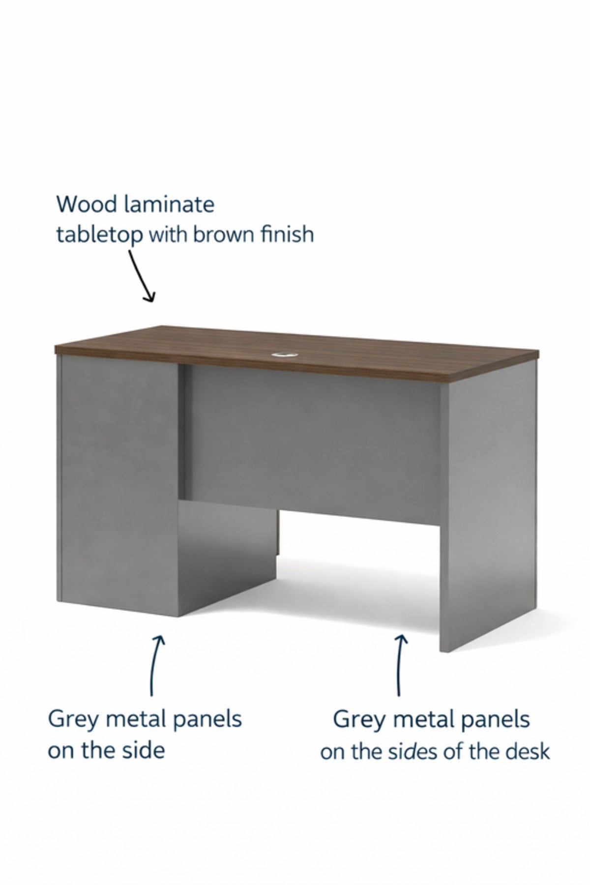 Sleek Dark Wood Office Desk with Storage Drawer √ê Compact Executive Desk