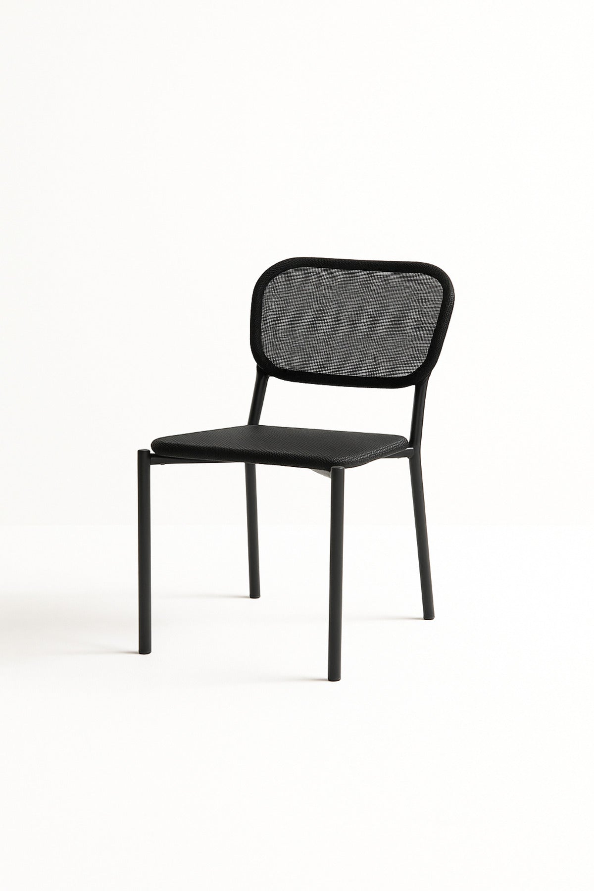 Black Fabric Dining Chair Ð Modern Upholstered Metal Chair for Dining Room, Office & CafŽ