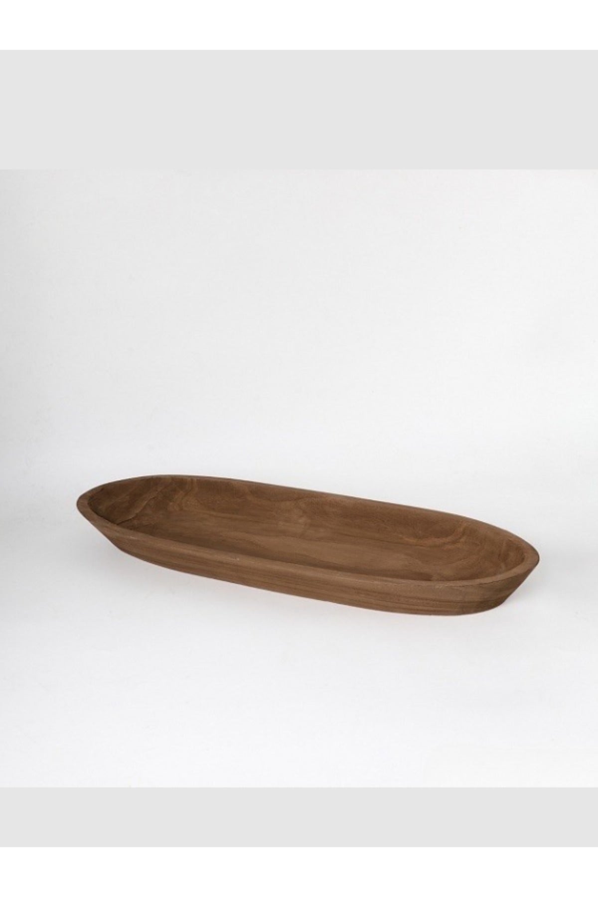 Walnut Wooden Elongated Decorative Tray Ð Modern Table Centerpiece