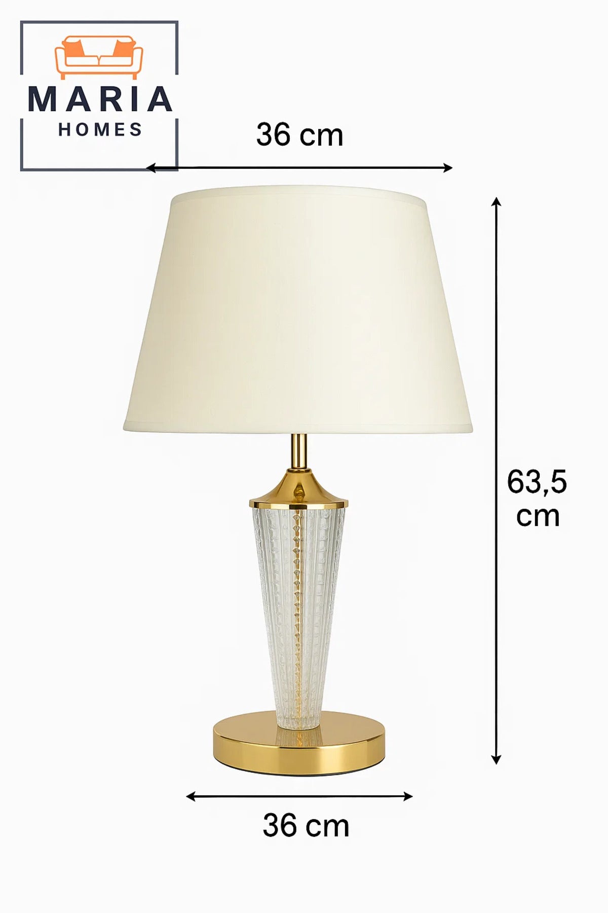 Elegant Crystal and Gold Table Lamp for Bedroom or Vanity Lighting Decor