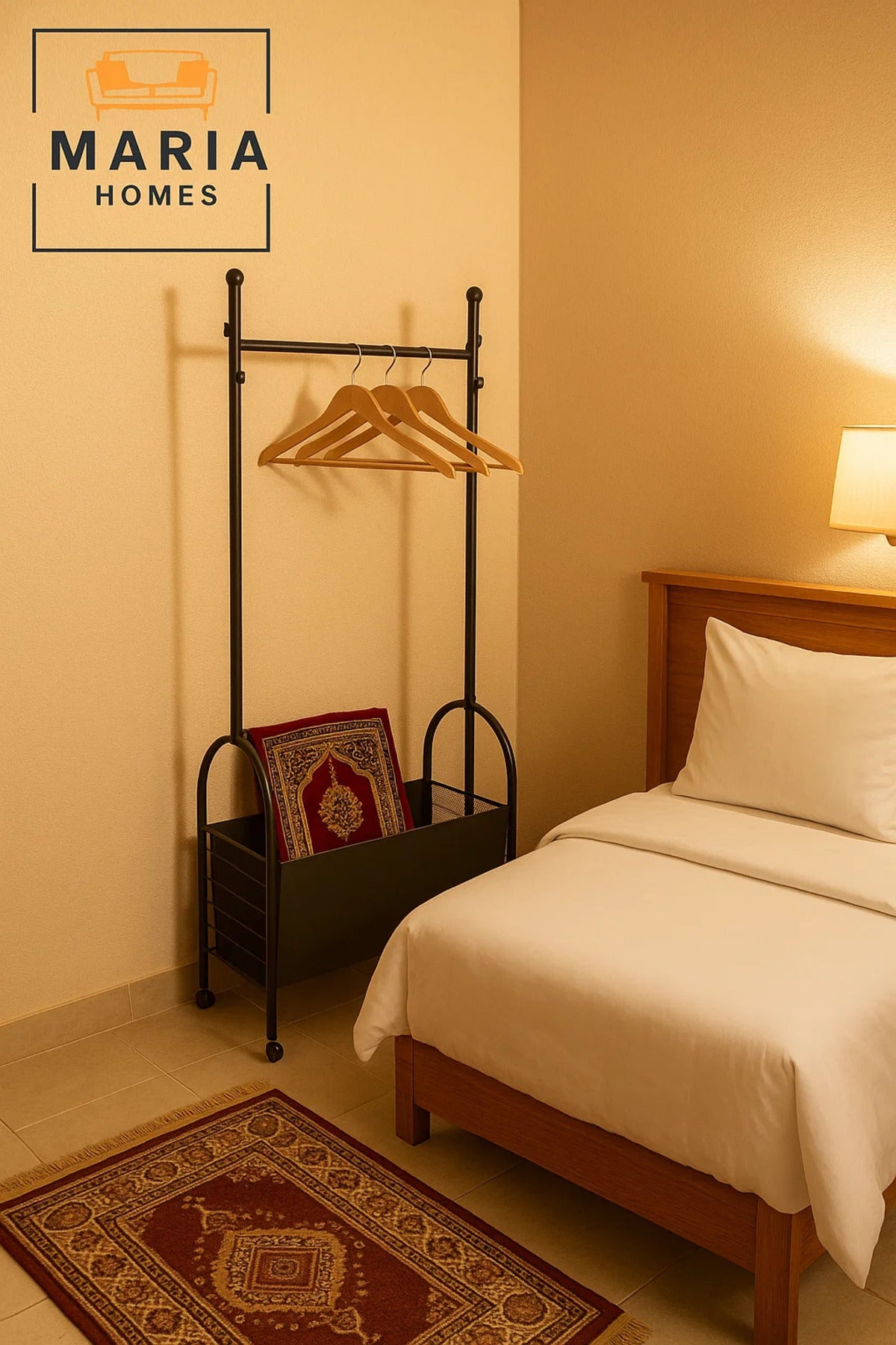 Black Rolling Garment Rack with Storage Basket Ð Model 9002