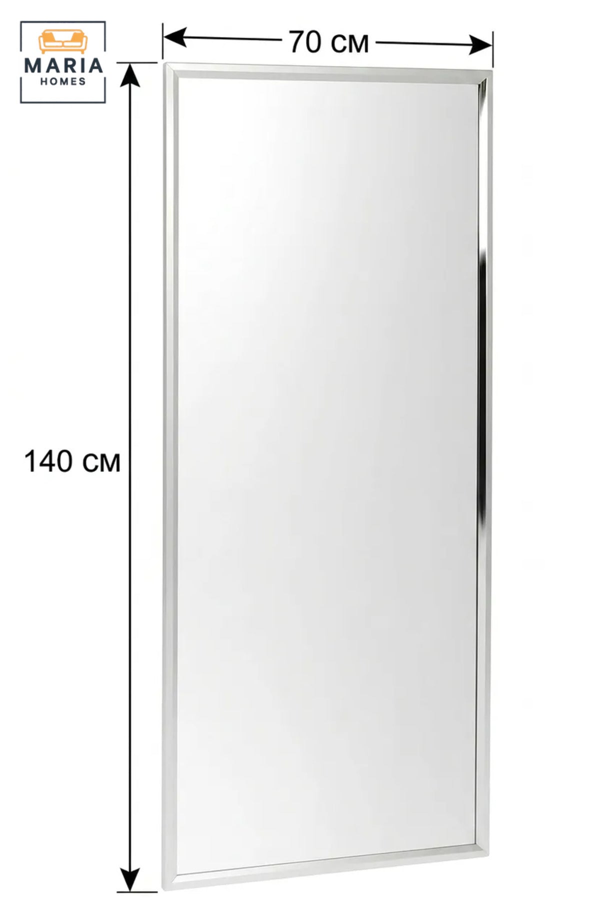 Large Rectangular Full-Length Wall Mirror with Slim Bevelled Frame, Modern Decorative Dressing Mirror for Bedroom, Hallway, Entryway and Vanity Area