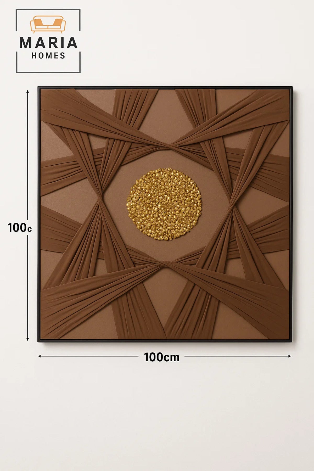 Modern Wall Art 100×100 – Abstract Frame & Luxury Wall Decor for Living Room