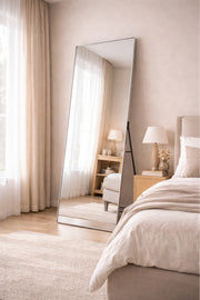 Silver Full Length Standing Mirror 70x180cm Modern Floor silver full length