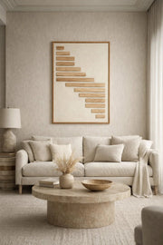 Minimalist Wooden 3D Slat Wall Art 120x80cm Large Decorative Panel for Modern Home Interiors