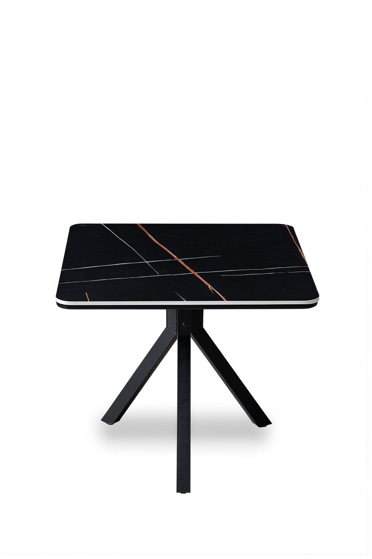 Square Black Dining Table √ê Modern Caf≈Ω, Restaurant, Office & Home Metal Furniture 70_70_60 cm