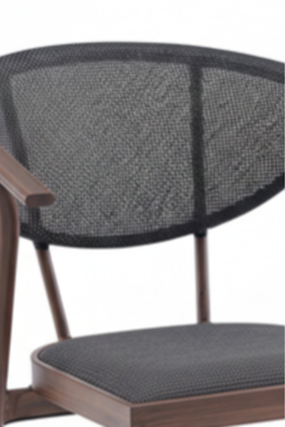 Coffee Modern Dining Chair with Mesh Back and Armrests coffee modern dining Garden