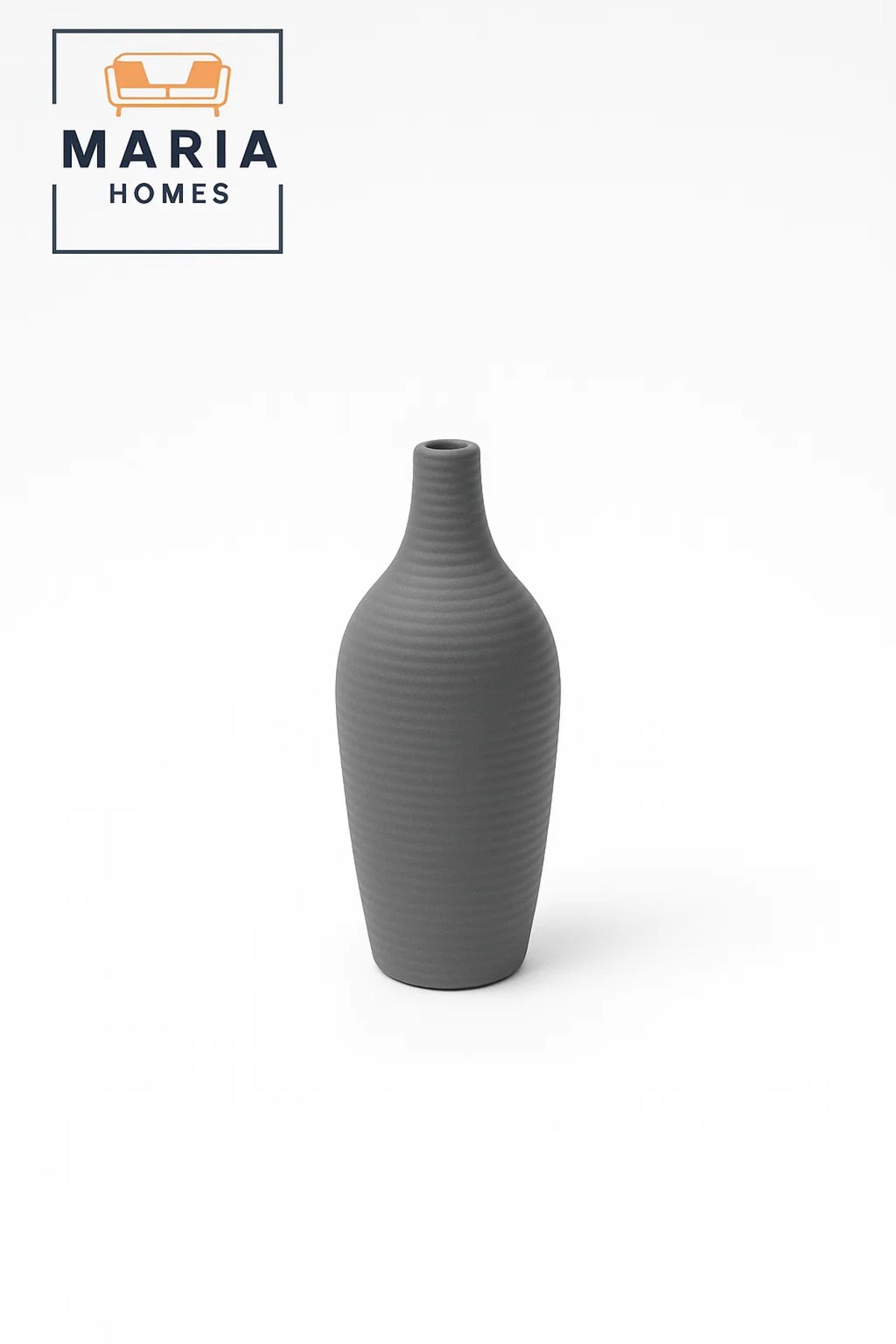 Modern Grey Decorative Vase Ð Ceramic Table Vase for Home and Office Decor