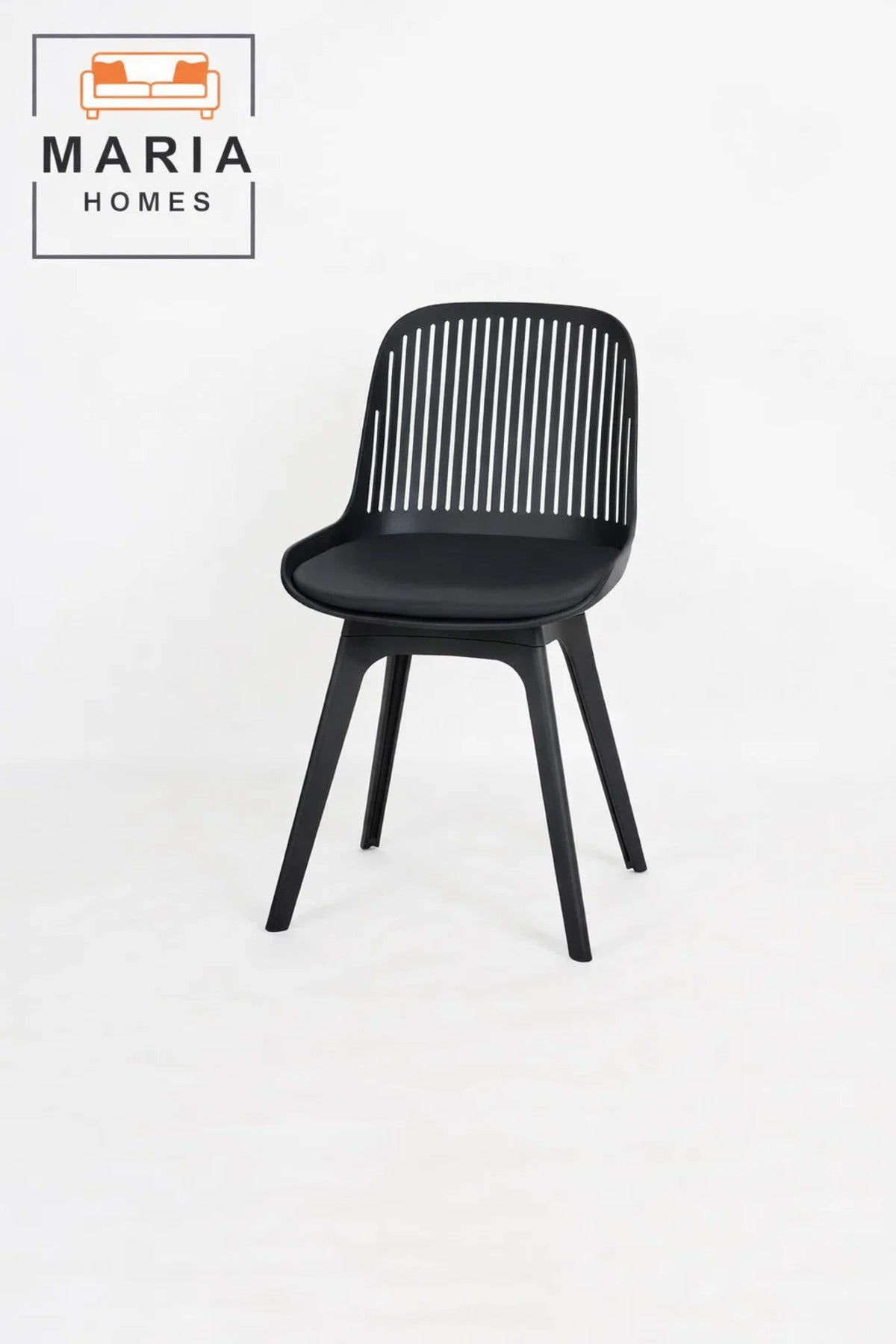 Black Plastic Chair with Black Legs Ð Modern Dining & Accent Chair
