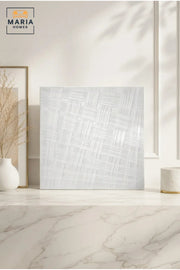 White Basket Weave Textured Wall Art Ð Modern Abstract Relief Decorative Artwork