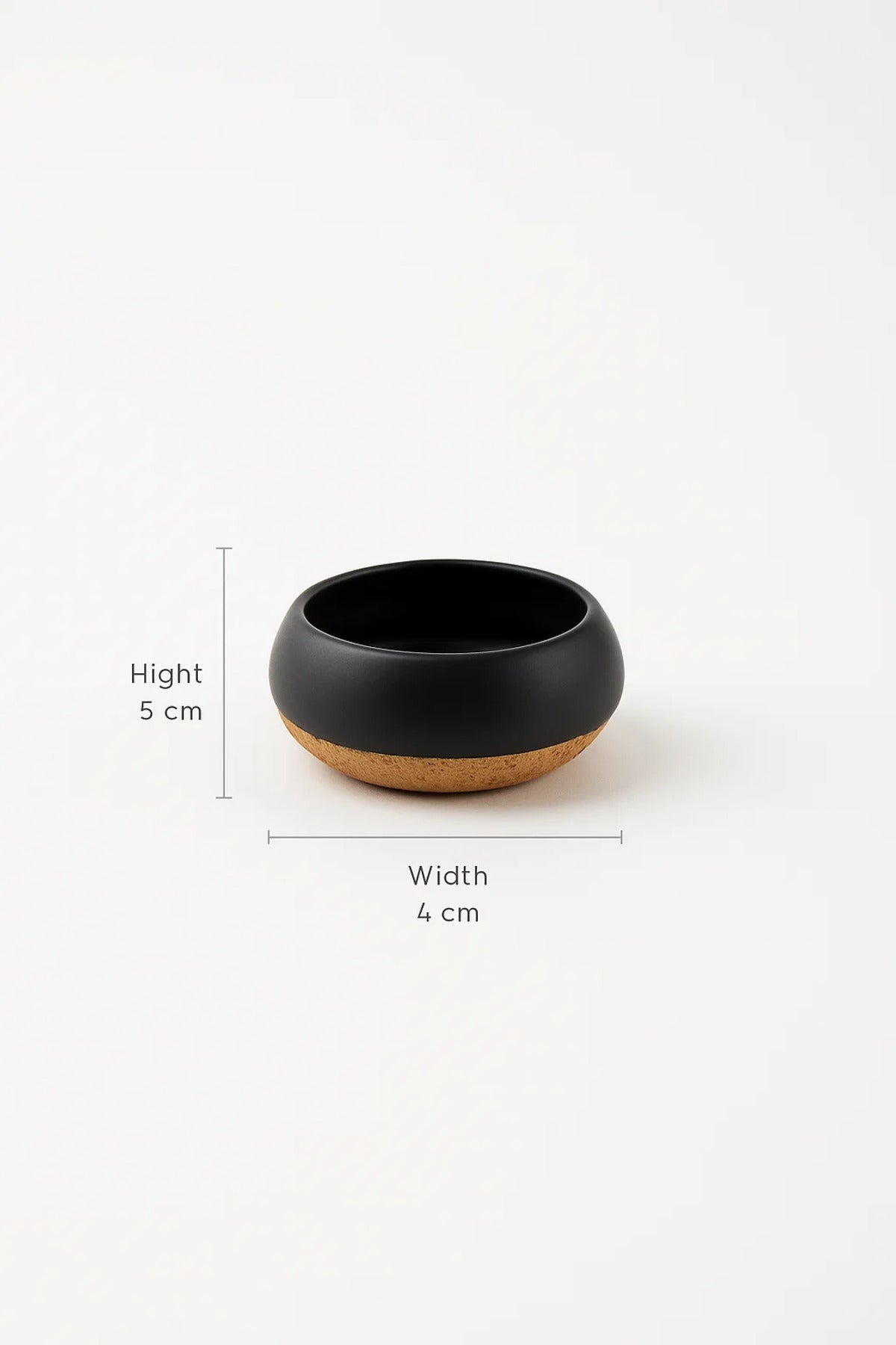 Black Ceramic Bowl Planter Ð Modern Decorative Rope Design Pot for Home and Office DŽcor