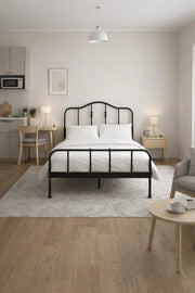 Black Metal Bed Frame - BLACK (120*190 cm)